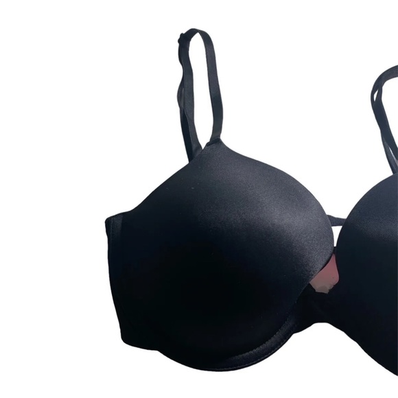 Victoria's Secret PINK Wear Everywhere Pushup Bra Size 34C Black - Picture 2 of 12